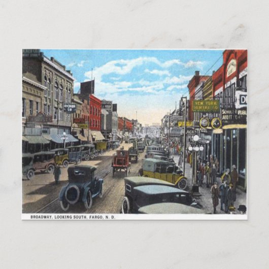 Old Briefkaart - Fargo, North Dakota, Verenigde St (Voorkant)
