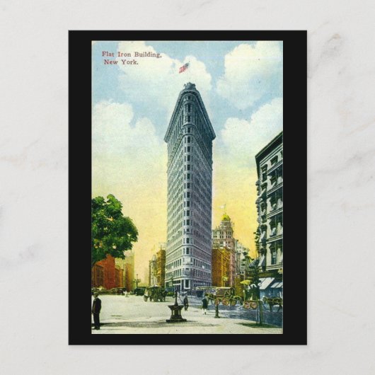 Old Briefkaart, Flat Iron Building, New York City Briefkaart (Voorkant)