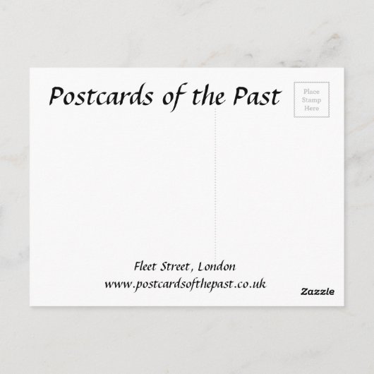 Old Briefkaart - Fleet Street, Londen (Achterkant)