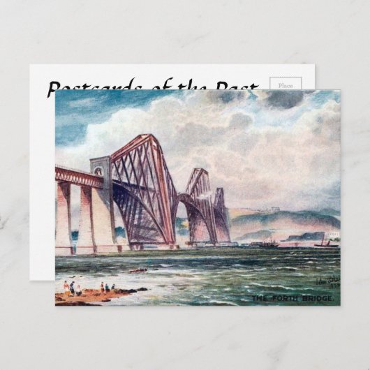 Old Briefkaart - Forth Bridge, Schotland (Voorkant / Achterkant)