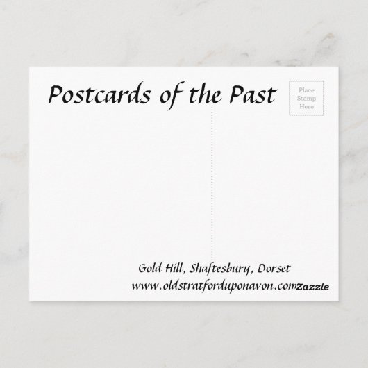 Old Briefkaart - Gold Hill, Shaftesbury, Dorset (Achterkant)