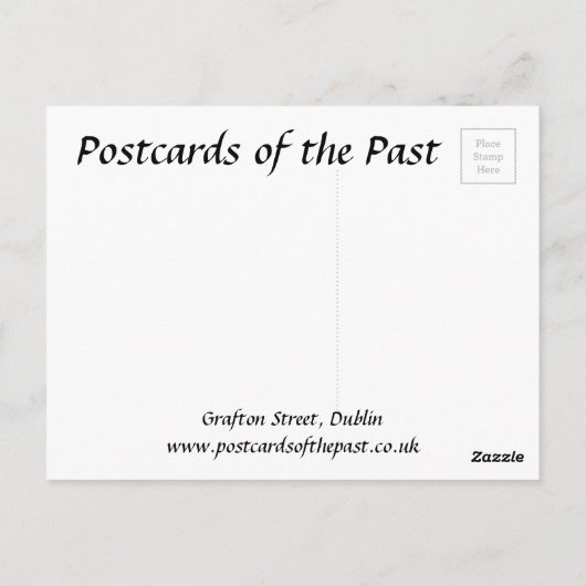 Old Briefkaart - Grafton Street, Dublin (Achterkant)