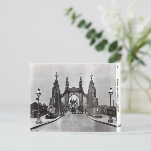 Old Briefkaart - Hammersmith Bridge, Londen (Staand voorkant)