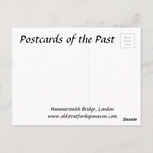 Old Briefkaart - Hammersmith Bridge, Londen (Achterkant)