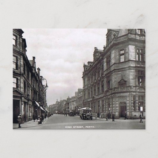 Old Briefkaart - High St, Perth, Scotland (Voorkant)