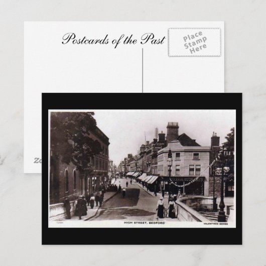 Old Briefkaart, High Street, Bedford, in 1918 Briefkaart (Voorkant / Achterkant)