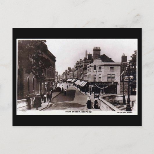 Old Briefkaart, High Street, Bedford, in 1918 Briefkaart (Voorkant)