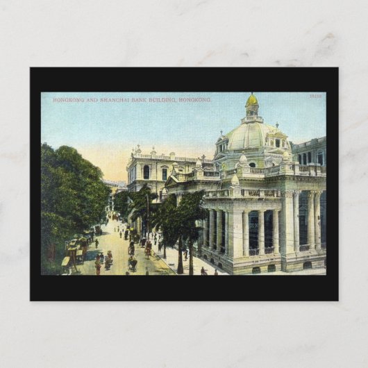 Old Briefkaart - Hong Kong and Shanghai Bank, Hong (Voorkant)