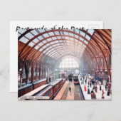 Old Briefkaart - King's Cross Station, Londen (Voorkant / Achterkant)