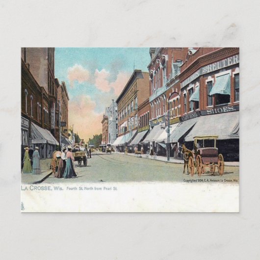 Old Briefkaart - La Crosse, Wisconsin, Verenigde S (Voorkant)