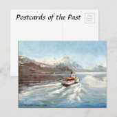 Old Briefkaart - Lake Thun, Interlaken, Zwitserlan (Voorkant / Achterkant)