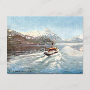Old Briefkaart - Lake Thun, Interlaken, Zwitserlan