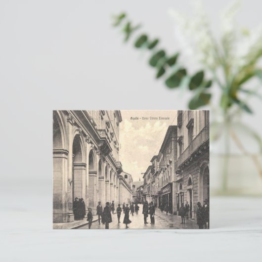 Old Briefkaart - L'Aquila, Abruzzo, Italië (Staand voorkant)