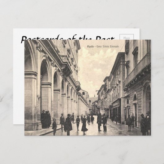 Old Briefkaart - L'Aquila, Abruzzo, Italië (Voorkant / Achterkant)