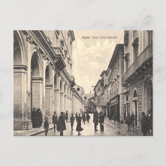 Old Briefkaart - L'Aquila, Abruzzo, Italië (Voorkant)