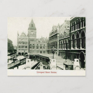 Old Briefkaart - Liverpool St Station, Londen