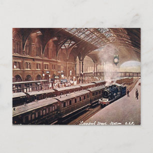 Old Briefkaart - Liverpool St Station, Londen