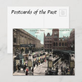 Old Briefkaart - Liverpool Street Station, Londen (Voorkant / Achterkant)
