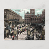 Old Briefkaart - Liverpool Street Station, Londen (Voorkant)