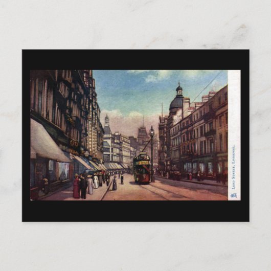 Old Briefkaart - Lord Street, Liverpool (Voorkant)