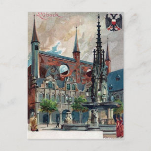 Old Briefkaart - Lübeck, Duitsland
