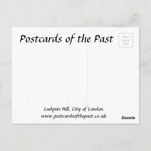 Old Briefkaart - Ludgate Hill, Londen (Achterkant)