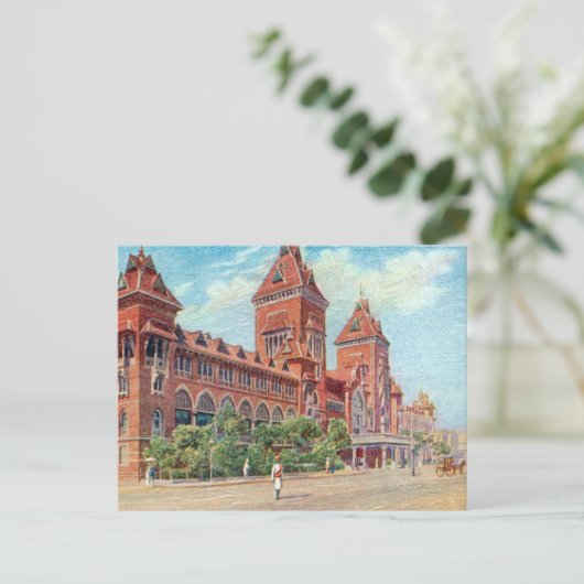 Old Briefkaart - Madras (Chennai), India (Staand voorkant)