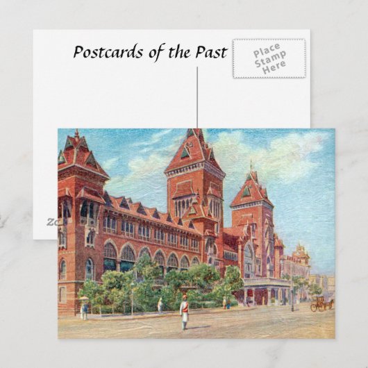 Old Briefkaart - Madras (Chennai), India (Voorkant / Achterkant)