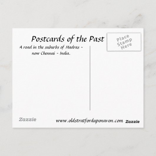 Old Briefkaart - Madras (Chennai), India (Achterkant)