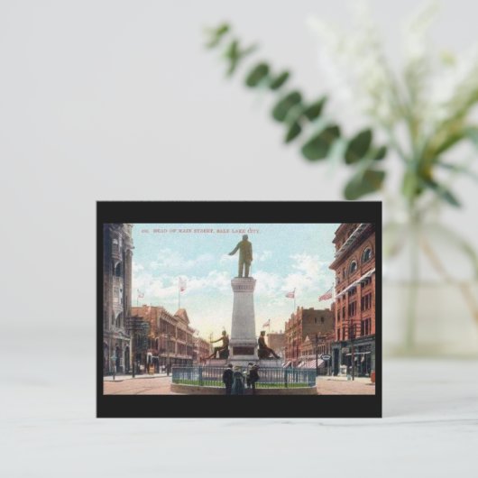 Old Briefkaart - Main St, Salt Lake City, Utah, Ve (Staand voorkant)