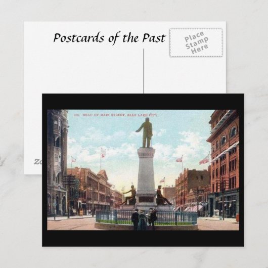 Old Briefkaart - Main St, Salt Lake City, Utah, Ve (Voorkant / Achterkant)