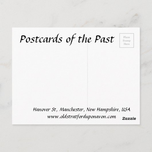 Old Briefkaart - Manchester, New Hampshire, Vereni (Achterkant)