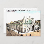 Old Briefkaart - Market Halls, Warschau, Polen (Voorkant / Achterkant)