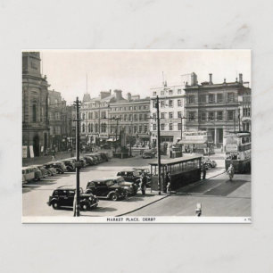 Old Briefkaart - Market Place, Derby