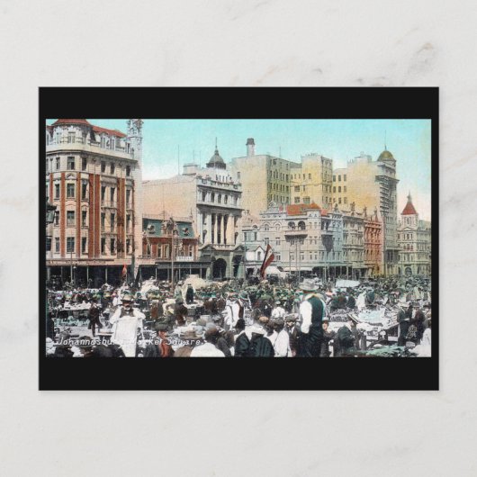 Old Briefkaart - Market Square, Johannesburg (Voorkant)