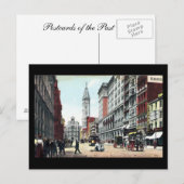 Old Briefkaart, Market St, Philadelphia, in 1909 Briefkaart (Voorkant / Achterkant)