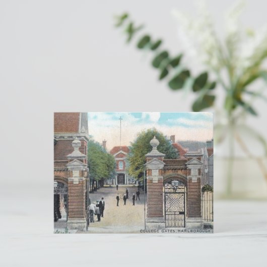 Old Briefkaart - Marlborough College, Wiltshire (Staand voorkant)
