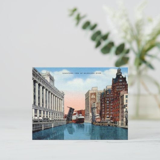 Old Briefkaart - Milwaukee, Wisconsin, VS (Staand voorkant)