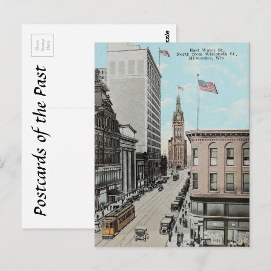 Old Briefkaart - Milwaukee, Wisconsin, VS (Voorkant / Achterkant)