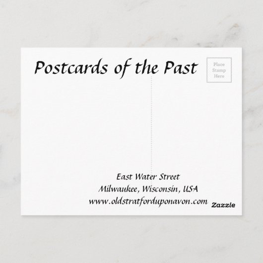 Old Briefkaart - Milwaukee, Wisconsin, VS (Achterkant)