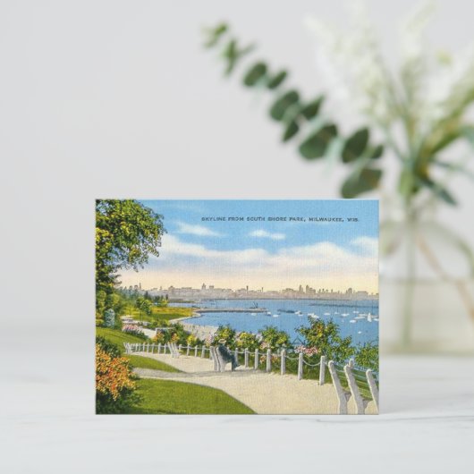 Old Briefkaart - Milwaukee, Wisconsin, VS (Staand voorkant)