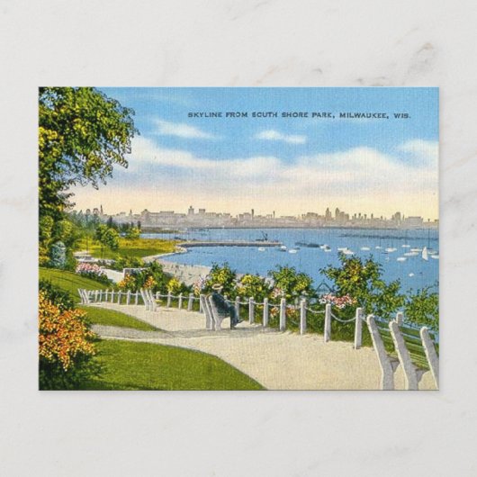 Old Briefkaart - Milwaukee, Wisconsin, VS (Voorkant)