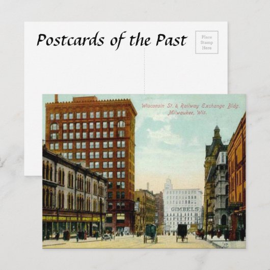 Old Briefkaart - Milwaukee, Wisconsin, VS (Voorkant / Achterkant)