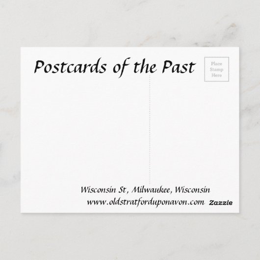 Old Briefkaart - Milwaukee, Wisconsin, VS (Achterkant)