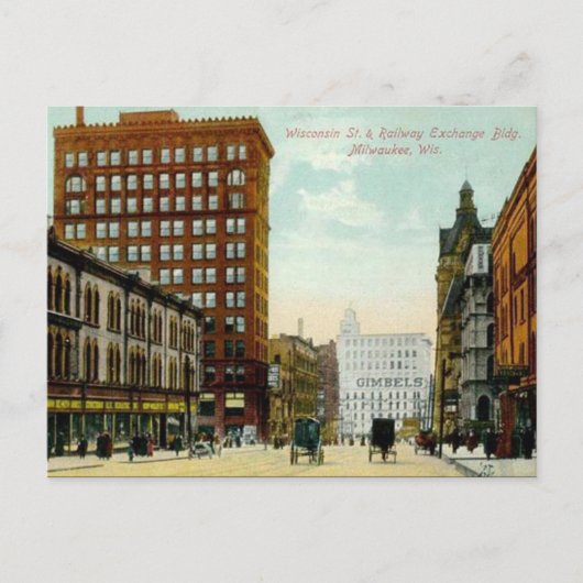 Old Briefkaart - Milwaukee, Wisconsin, VS (Voorkant)