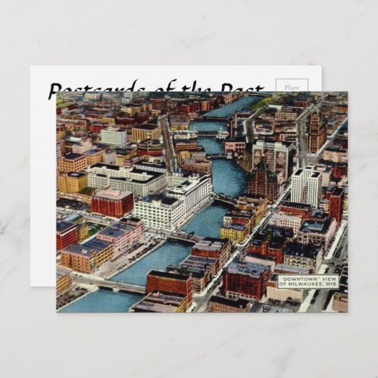 Old Briefkaart - Milwaukee, Wisconsin, VS (Voorkant / Achterkant)