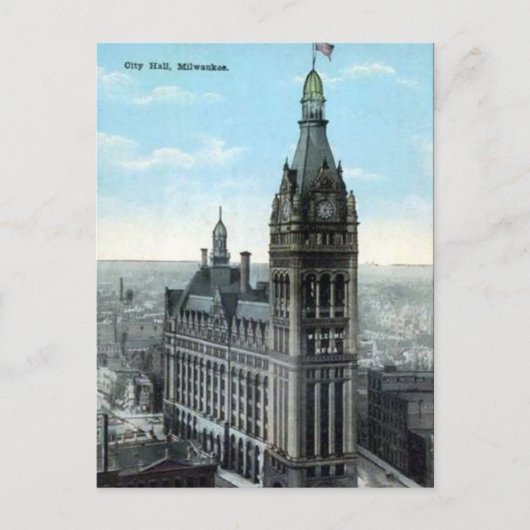 Old Briefkaart - Milwaukee, Wisconsin, VS. (Voorkant)