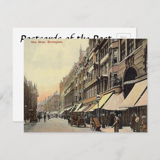 Old Briefkaart - New Street, Birmingham (Voorkant / Achterkant)