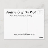 Old Briefkaart - New Street, Birmingham (Achterkant)