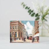 Old Briefkaart - New Street, Birmingham (Staand voorkant)